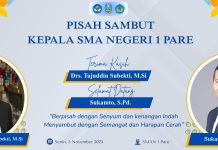 Pisah Sambut Kepala SMA Negeri 1 Pare Tahun 2025